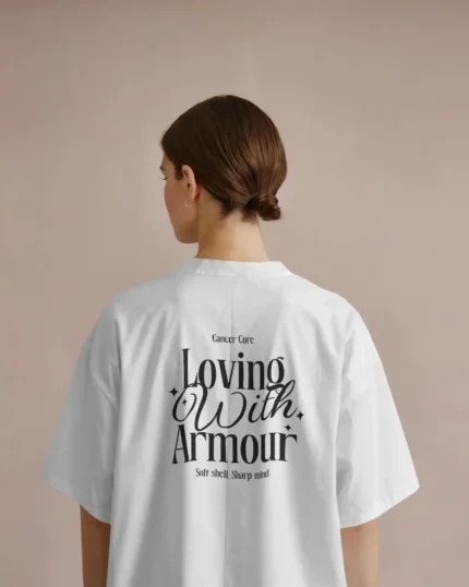 CANCER CORE – LOVING WITH ARMOUR WOMEN OVERSIZED T-SHIRT