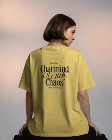 GEMINI EFFECT – CHARMING WITH CHAOS, WOMEN OVERSIZED T-SHIRT