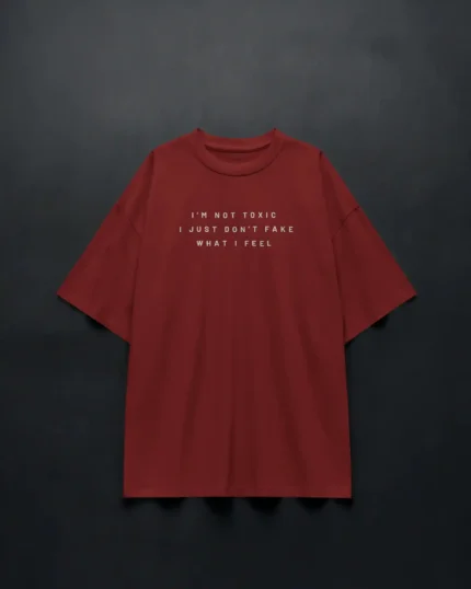 BOLD “I DON’T FAKE WHAT I FEEL” OVERSIZED T-SHIRT