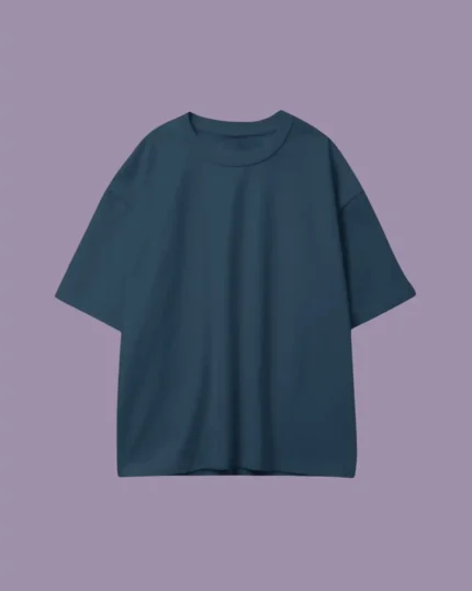 PLAIN TEAL OVERSIZED T-SHIRT WOMEN